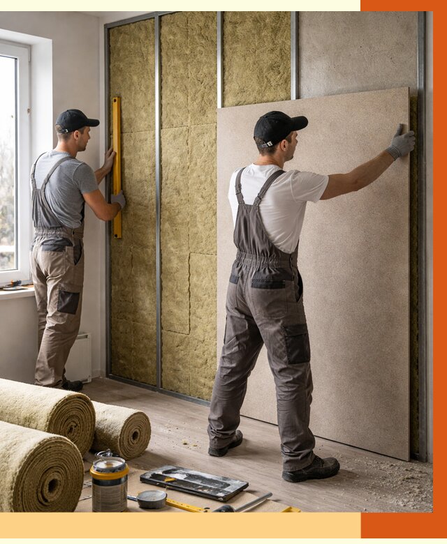 Шумоизоляция стен в Мелеузе от 4603 руб/м2 — звукоизоляция стен под ключ | ТепломастерМлз