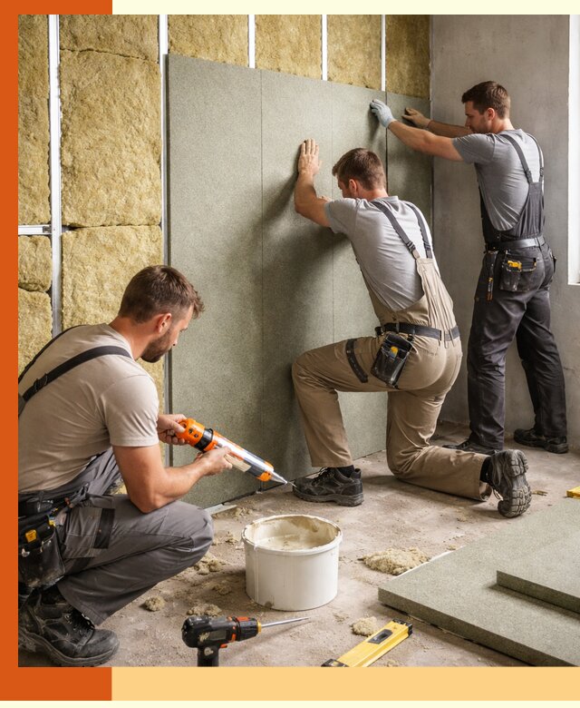 Профессиональная шумоизоляция стен в Мелеузе для квартир и домов