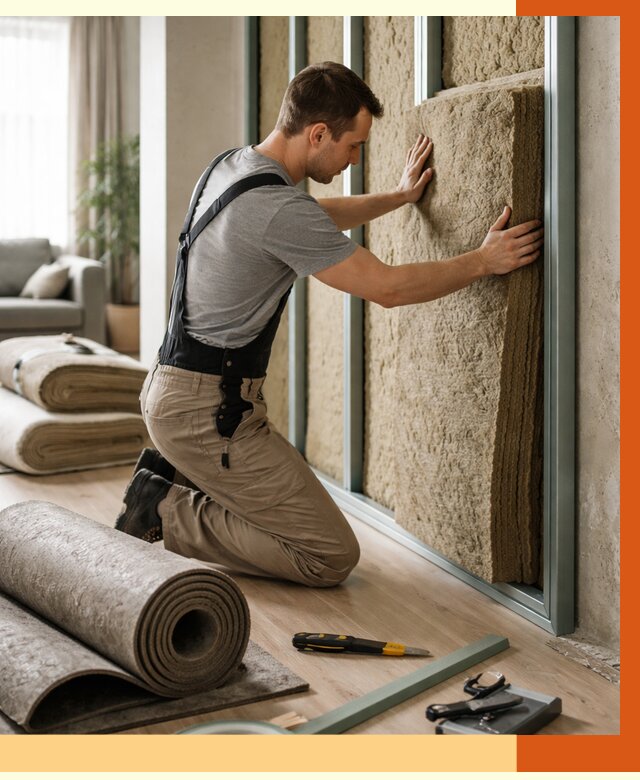 Шумоизоляция перегородок в Мелеузе от 1688 руб. за м2 — ТепломастерМлз