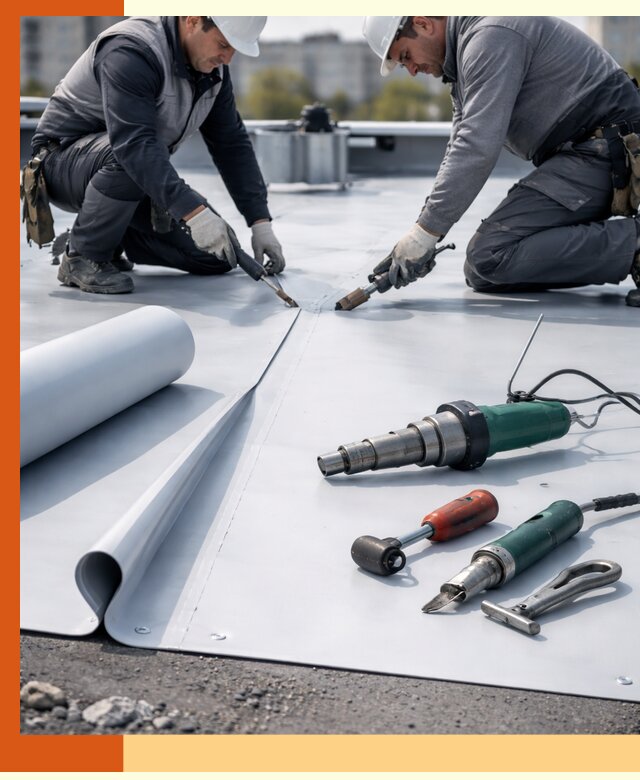 Гидроизоляция мембранной кровли в Мелеузе: монтаж и ремонт быстро