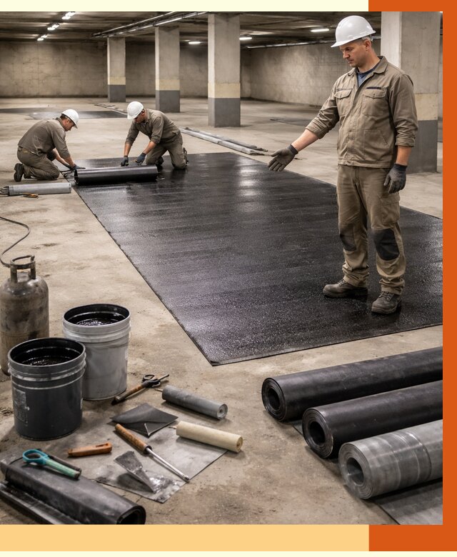 Гидроизоляция паркинга в Мелеузе от 1227 руб/м² — профессиональная защита | ТепломастерМлз