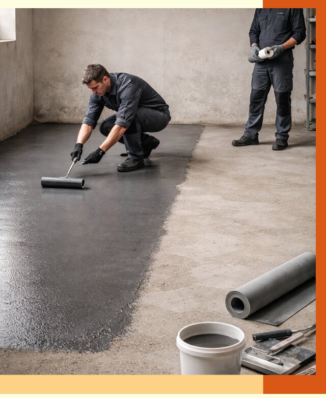 Гидроизоляция гаражного пола в Мелеузе от 3580 руб./м² — ТепломастерМлз профессионально