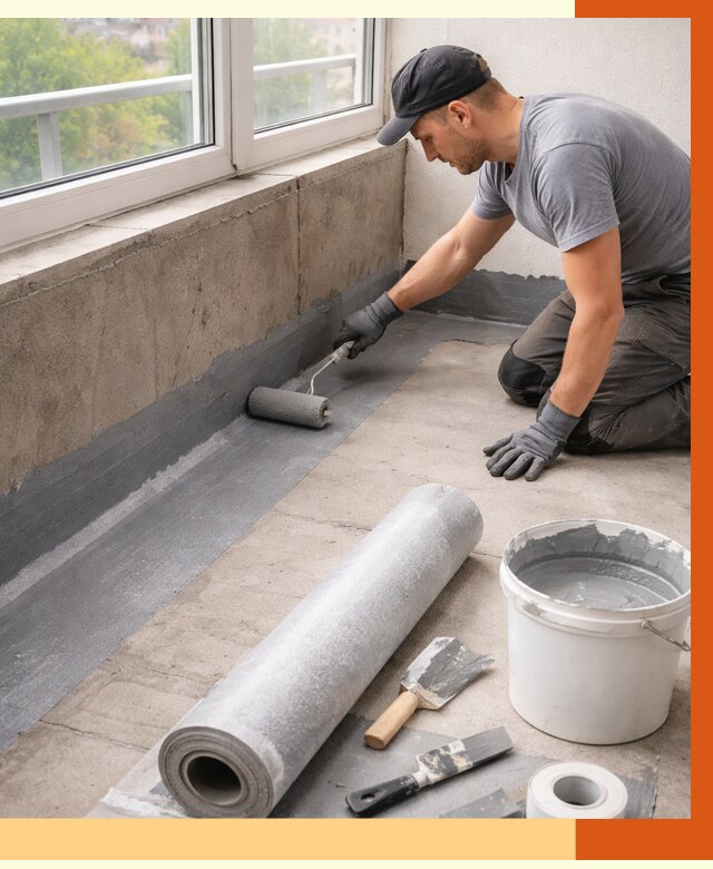 Профессиональная гидроизоляция балкона в Мелеузе от 4296 руб. | ТепломастерМлз