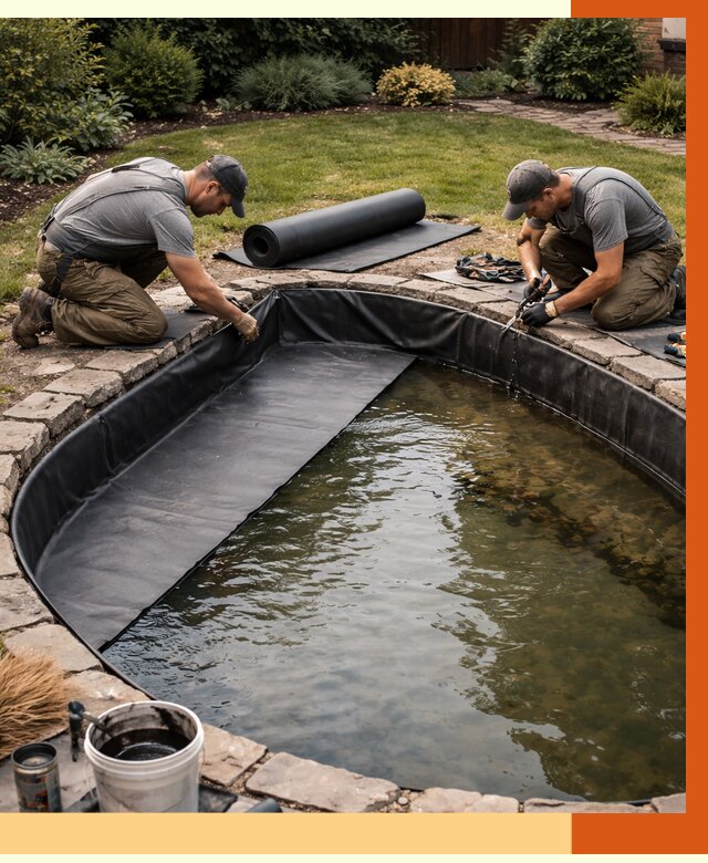 Гидроизоляция пруда в Мелеузе от 15344 руб. под ключ | ТепломастерМлз профессионально