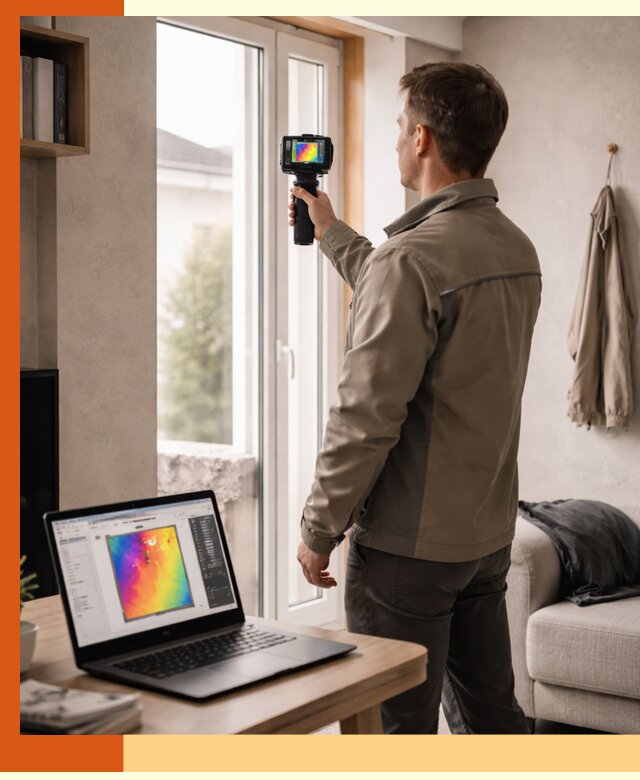 Тепловизионное обследование квартиры в Мелеузе для поиска утечек тепла