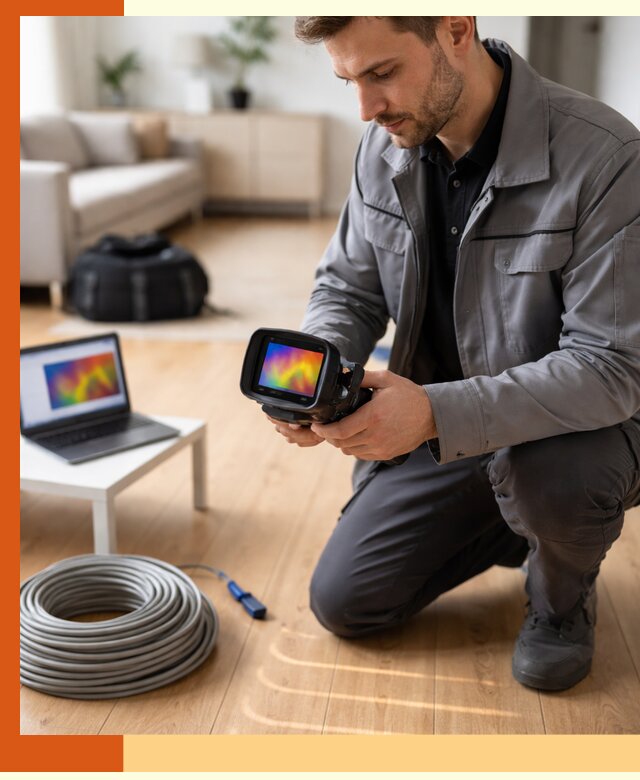 Тепловизионное обследование тёплого пола в Мелеузе для точной диагностики