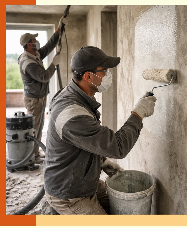 Подготовка поверхности под напыление утеплителя в Мелеузе