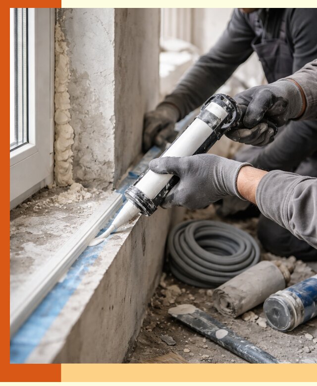 Герметизация стыков и примыканий зданий в Мелеузе