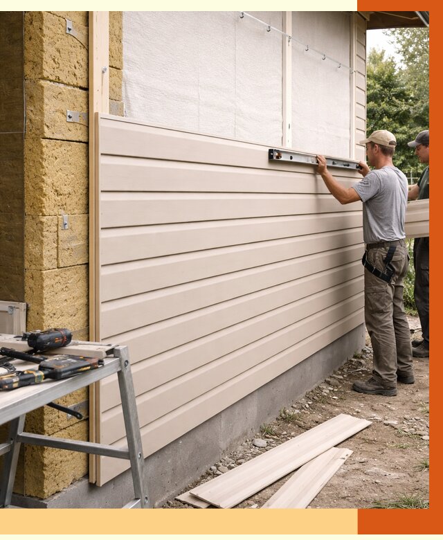 Монтаж сайдинга после утепления в Мелеузе от 1892 руб. — обшивка и облицовка | ТепломастерМлз